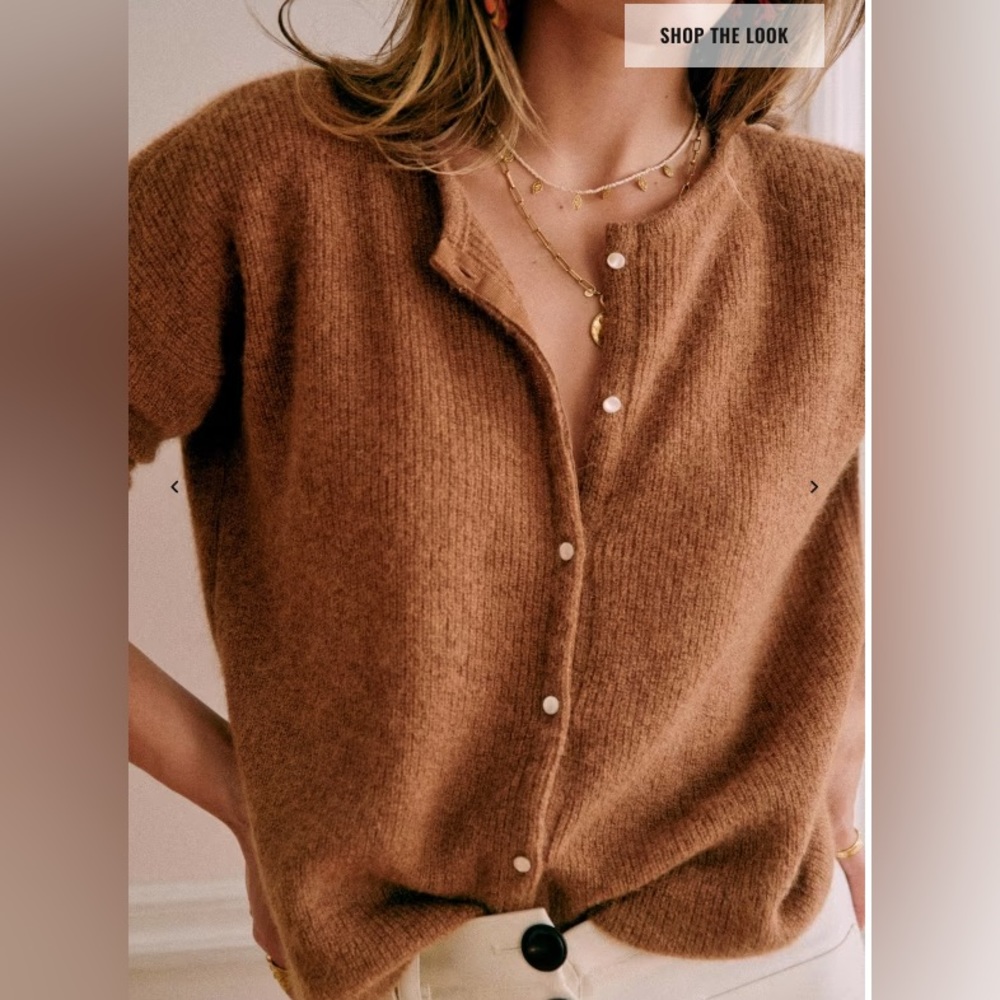 Sezane Gaspard Cardigan - Camel